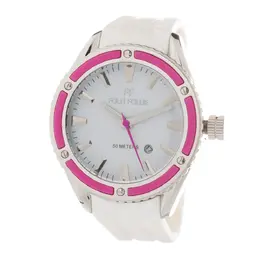 Folli Follie White Synthetic Watch ffwf0t027zdpac, Quartz Analog Movement