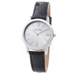 Folli Follie Black Leather Watch ffwf15t032spwac Analog Quartz