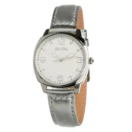 Folli Follie Gray Leather Watch ffwf14t021sssac - Quartz Analog Silver Case