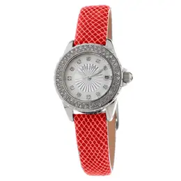 Folli Follie ffwf1a006strac Red Leather Watch - Quartz Analogical Movement with Mineral Glass