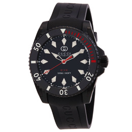 Gucci Mens Dive Automatic Watch ya136361 Black Dial