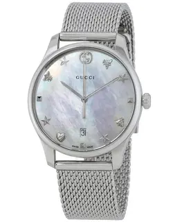 Gucci G-Timeless Mother Of Pearl Women's Watch YA1264040