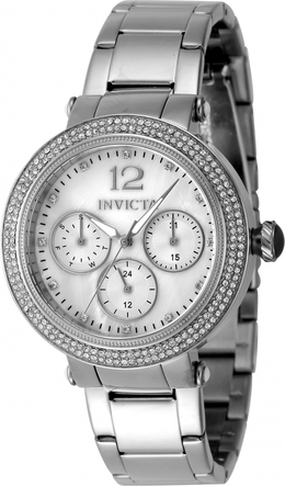 Invicta Bolt Quartz Crystal Silver Dial Ladies Watch - Model 48114
