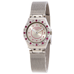 Swatch Meche Rose Series Quartz Crystal YSS319M Silver Dial Ladies Watch