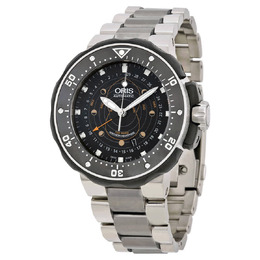 Oris ProDiver Pointer Moon Black Dial Stainless Steel Mens Watch 017617682