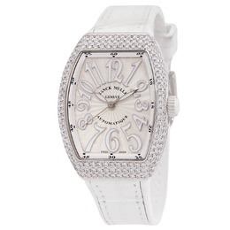 Franck Muller Vanguard Automatic Moon Phase Diamond Silver Dial Unisex Watch V32SCATFODACBC