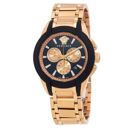 Versace Chronograph Character Quartz Black Dial Mens Watch VEM800318