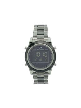 Daniel Wellington Retro Digital Watch - 36mm Black Round Case with Day-Date Display