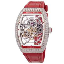 Franck Muller Vanguard Hand Wind Diamond Ladies Watch V 35 S6 SQT D AC RG AC