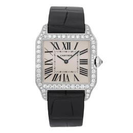 Pre-Owned Cartier Santos Dumont Diamond Bezel Ladies Watch WH100251