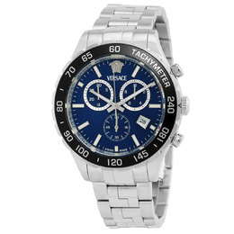 Versace Hellenyium Chronograph Quartz Blue Dial Mens Watch vepca0324
