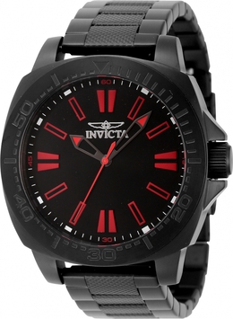 Invicta 46315 - Black Stainless Steel Mens Quartz Watch