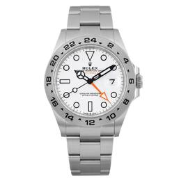 Pre-owned Rolex Explorer II GMT Automatic Chronometer White Dial Men's Watch 226570-0001