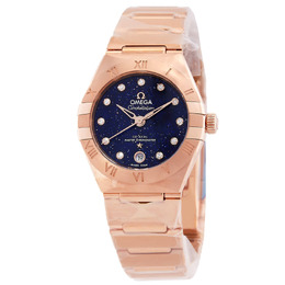 Omega Constellation Automatic Chronometer Diamond Blue Dial Ladies Watch 131.50.29.20.53.003