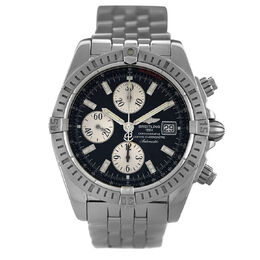 Pre-Owned Breitling Chronomat Evolution Chronograph Automatic Black Dial Mens Watch A13356