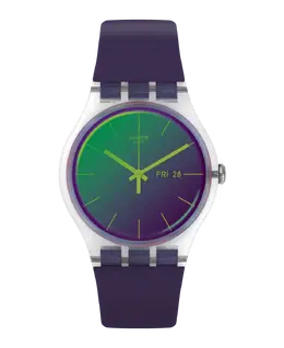 Часы Polapurple с фиолетовым силиконовым ремешком Swatch 7610522858251 | morado