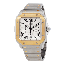 Pre Owned Cartier Santos De Cartier Chronograph - w2sa0008