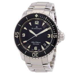 Blancpain Fifty Fathoms Automatic Black Dial Mens Watch 5015-1130-71s