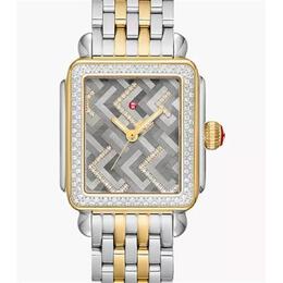Michele Deco Madison Quartz Diamond Grey Dial Ladies Watch MWW06T00027