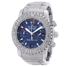 Blancpain Air Command Chronograph Automatic Blue Dial Ladies Watch Ref 2485F-1140-M71