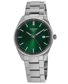 Tissot PR100 Quartz Watch Model T150.210.11.091.00 - 34mm Steel Case Green Dial