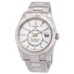 Rolex Sky-Dweller GMT Automatic Chronometer White Dial Mens Watch 336934-0003