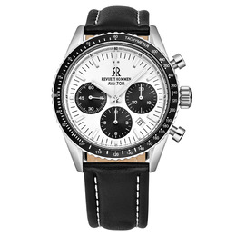 Revue Thommen Aviator Chronograph Automatic Silver Dial Mens Watch Model: 17000.6532