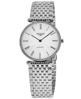 Longines La Grande Classique Automatic Silver Dial Custom Diamond Bezel Women's Watch L4.908.4.71.6-CD