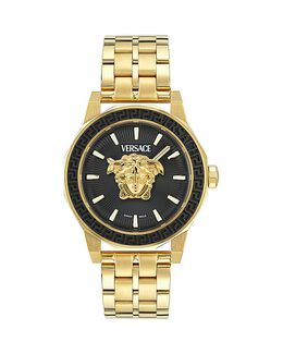 Часы Versace Medusa Deco, 43 мм, черный 5246952 | black/gold