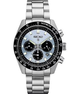 Мужские часы-хронограф Solar Prospex Speedtimer с браслетом из нержавеющей стали, 41 мм Seiko, серебро 18544004 | silver