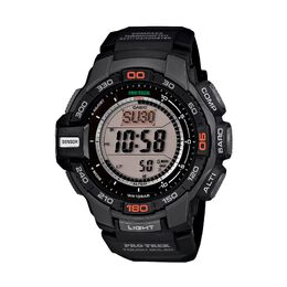 Мужские часы PRO TREK с цифровым хронографом и солнечными батарейками Casio, серый 94626591 | gray