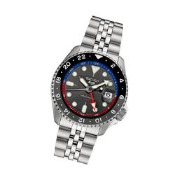 Seiko 5 GMT Automatic Grey Dial Mens Watch SSK019