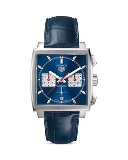 Хронограф Tag Heuer кожаный, 39 мм 3593225 | blue