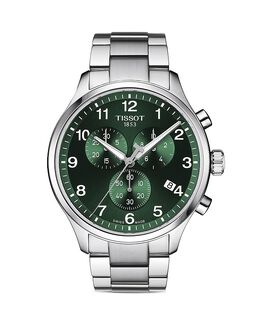 Часы Tissot Chrono XL, 45 мм, зеленый 4791916 | green/silver