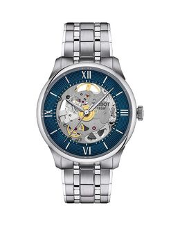 Часы Tissot Chemin des Tourelles Powermatic 80 Skeleton, 39 мм, серебряный 5182630 | silver