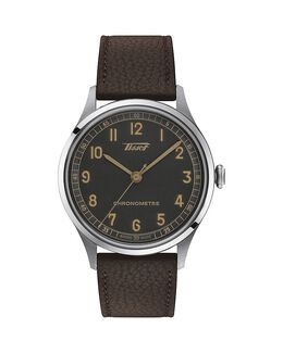 Часы Tissot с телеметром, 39 мм, черный 4858394 | black/brown