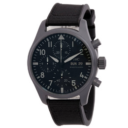 IWC Pilot's Chronograph Automatic Black Dial Mens Watch IW388106