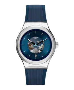 Часы Blurang с синим каучуковым ремешком Swatch, синий 21541 | azul