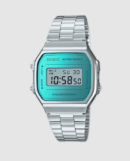 Casio Collection A168WEM-2EF Женские часы из стали с зеркальным циферблатом Casio, серебро 4549526189784 | plata