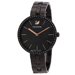 Swarovski Cosmopolitan Quartz Black Dial Watch Model 5547646