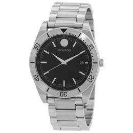 Movado Sport Quartz Black Dial Mens Watch - Model 607990
