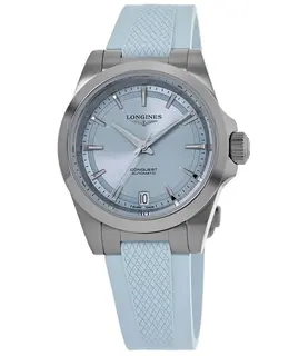 Longines Conquest Automatic 34mm Blue Dial Rubber Strap Women's Watch Model L3.430.4.92.9