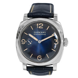 Pre-owned Panerai Radiomir 1940 3 Days Hand Wind Blue Dial Mens Watch pam00932