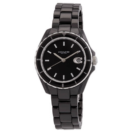 Coach PRESTON Ladies Quartz Watch, Black Dial, Ceramic Case 32mm Article: 14503805