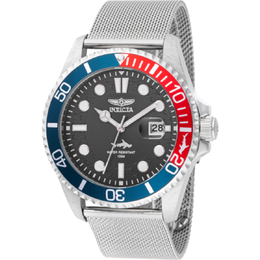 Invicta Pro Diver Date Quartz Black Dial Pepsi Bezel Mens Watch 47166