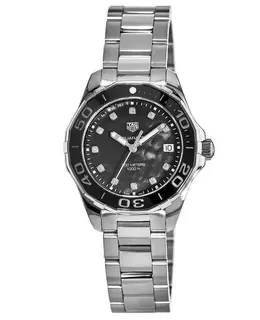 Tag Heuer Aquaracer Lady 300M 35MM Black Mother of Pearl Diamond Dial Women's Watch way131m.ba0748