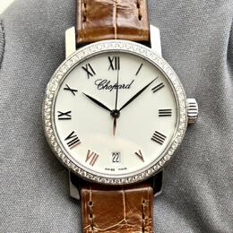 Chopard Classic White Dial 18 Carat White Gold Mens Watch 134200-1002