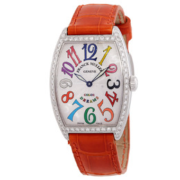 Franck Muller Cintree Curvex Quartz Diamond White Dial Unisex Watch 2852 QZ D 1R COL DR AC