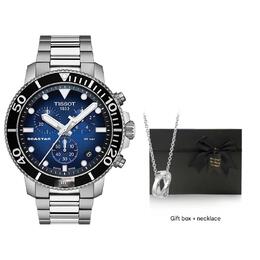 Часы Tissot Seastar 1000 Chronograph T1204171104101 + подарочная упаковка и подвеска t120.417.11.041.01 | comes with box+necklaces