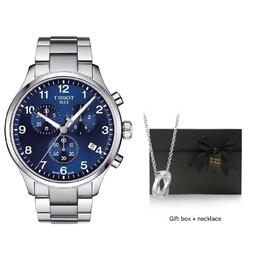 Часы Tissot Chrono XL Classic T1166171104701 + подарочная упаковка и подвеска, нержавеющая сталь/синий t116.617.11.047.01 | comes with box+necklaces